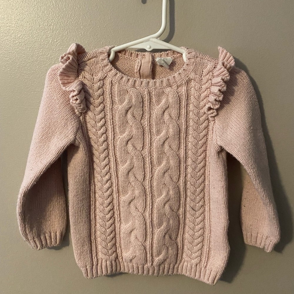 H&M pink toddler sweater 9-12 months